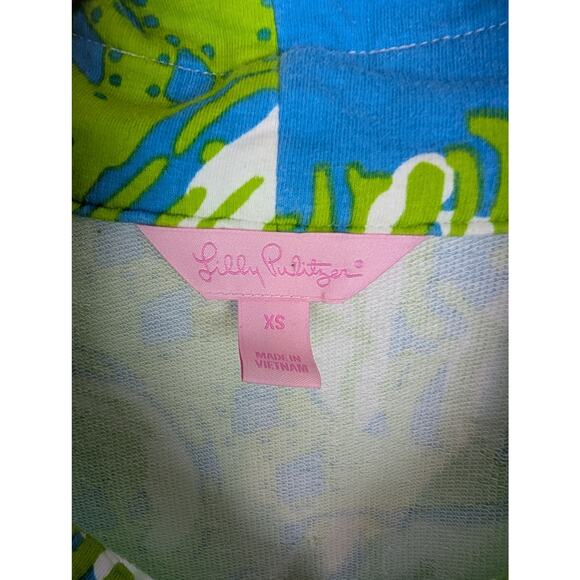 Lilly Pulitzer Skipper Popover Sweatshirt Floral Roar of the Jungle Size XS - Picture 10 of 12
